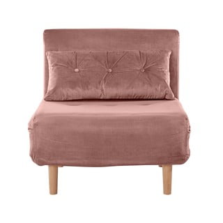 Różowy aksamitny fotel Magalli – Støraa
