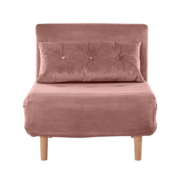 Różowy aksamitny fotel Magalli – Støraa