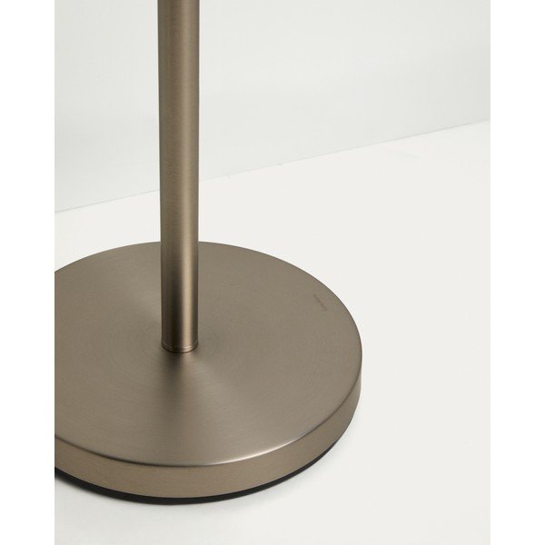 Lampa stojąca w kolorze srebra z tekstylnym kloszem (wysokość 153 cm) Navat – Kave Home-image-4