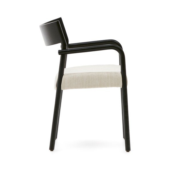 Czarno-beżowe krzesło Falconera – Kave Home-image-3