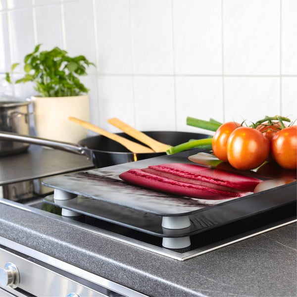 Zestaw 2 szklanych płyt ochronnych na kuchenkę Wenko Macarons, 52x30 cm-image-1