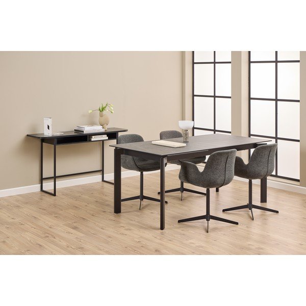 Czarna konsola w dekorze jesionu 40x140 cm Darlington – Actona-image-2