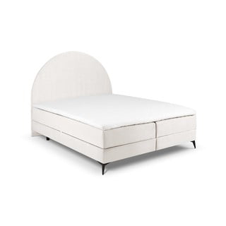 Beżowe łóżko boxspring ze schowkiem 160x200 cm Sunrise – Cosmopolitan Design