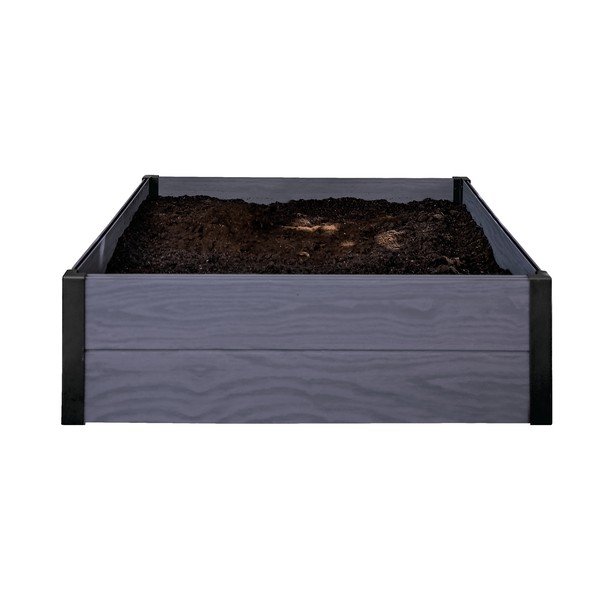 Ciemnoszara skrzynka na kwiaty Keter Maple Square-image-1