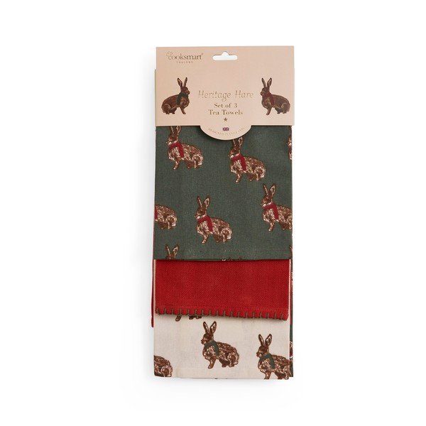 Ścierki zestaw 3 szt. 45x65 cm Heritage Hare – Cooksmart ®