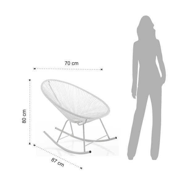 Biały fotel bujany odpowiedni na zewnątrz Tomasucci Numana-image-3