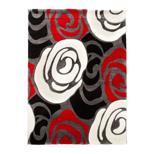 Czerwono-czarny dywan Tomasucci Rose, 160x230 cm