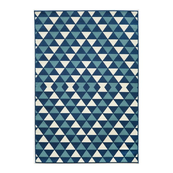 Niebieski dywan Nourison Baja Huocho, 229x160 cm