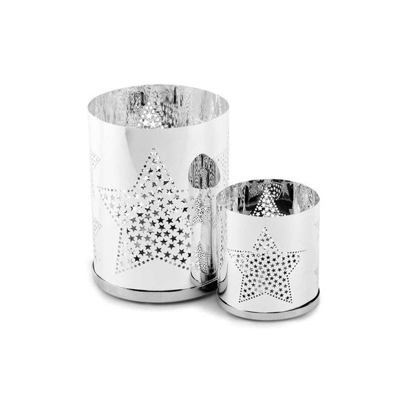Zestaw 2 świeczników Silver Star Tea