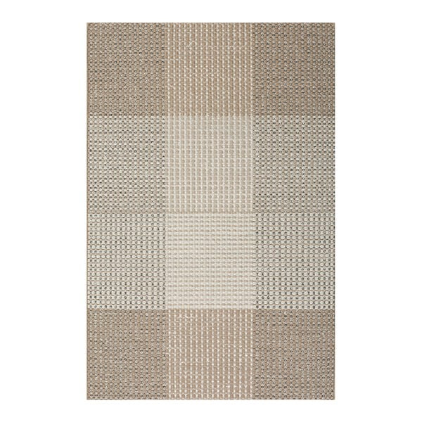 Beżowy dywan wełniany ręcznie tkany Linie Design Genova, 50x80 cm