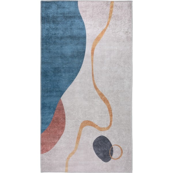 Niebiesko-kremowy dywan odpowiedni do prania 160x230 cm – Vitaus