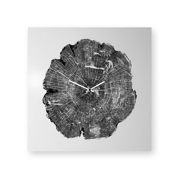 Zegar ścienny dESIGNoBJECT.it Life White, 50 x 50 cm 