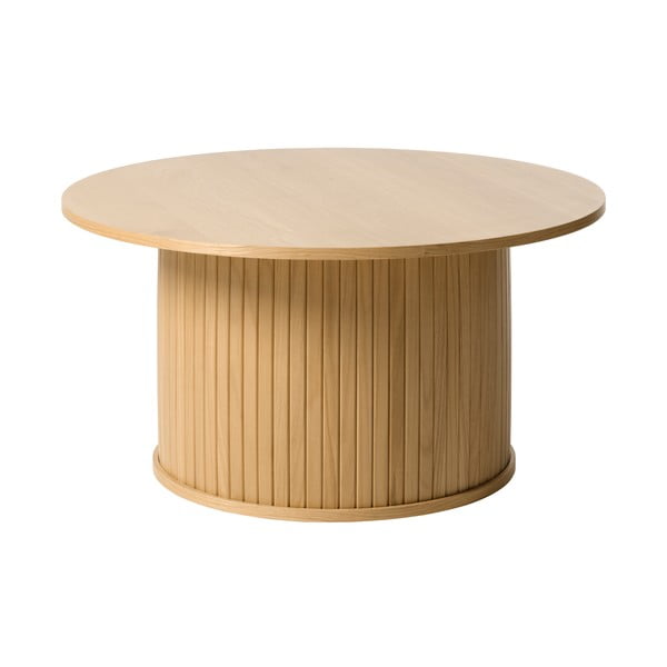 Okrągły stolik w dekorze dębu ø 90 cm Nola – Unique Furniture