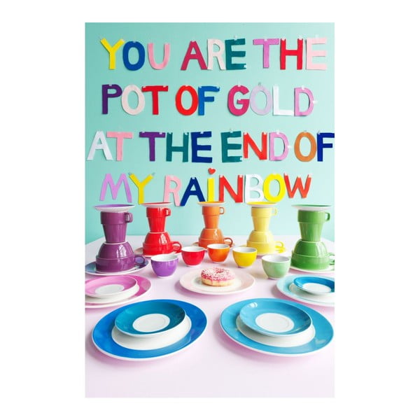 6 filiżanek ze spodkami na stojaku Espresso Rainbow-image-2