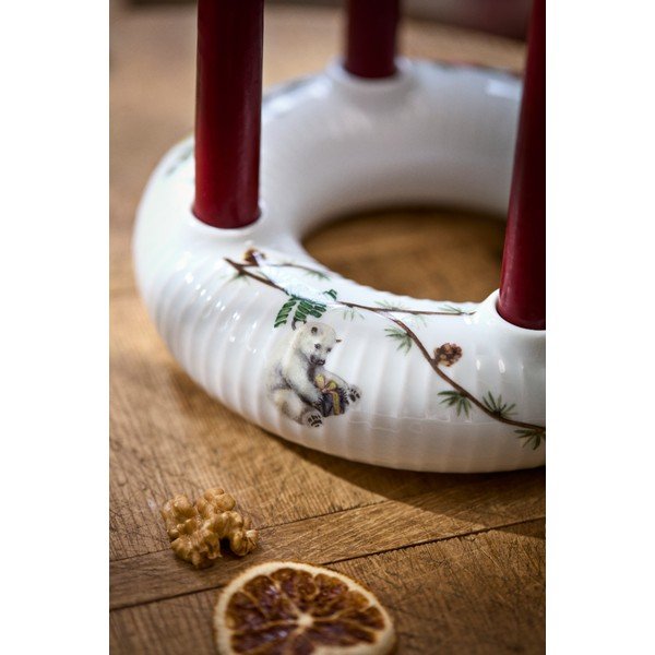 Porcelanowy adwentowy świecznik ze świątecznym motywem Hammershøi Christmas – Kähler Design-image-4