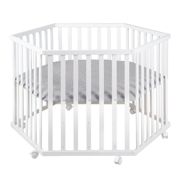 Biały kojec dla dzieci 112x97 cm Roba style – Roba-image-2