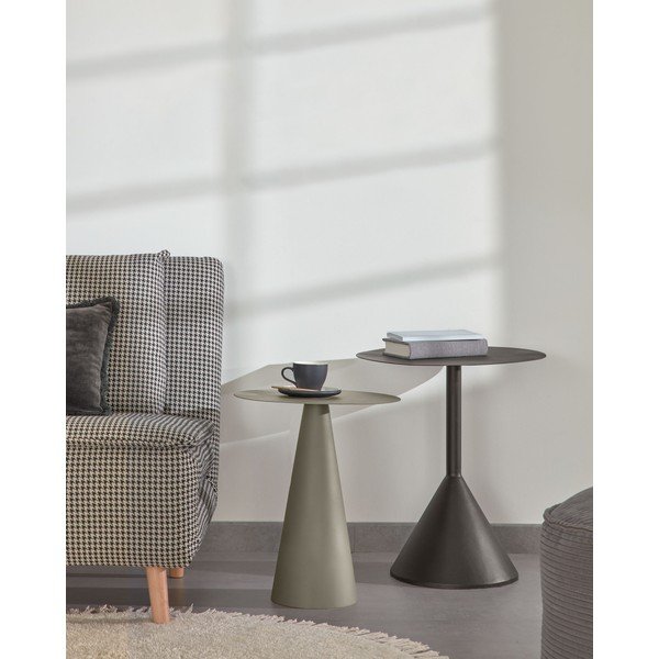 Metalowy okrągły stolik ø 40 cm Shirel – Kave Home-image-1