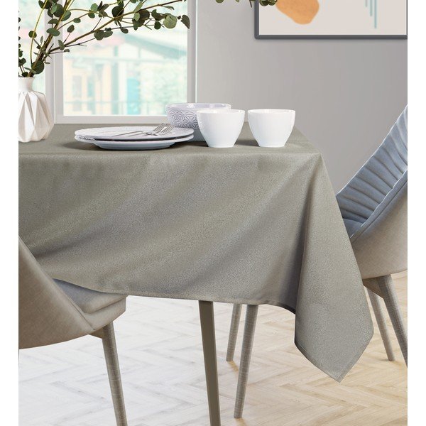 Brązowoszary okrągły obrus AmeliaHome Empire Cappuccino Round, ⌀ 140 cm-image-3
