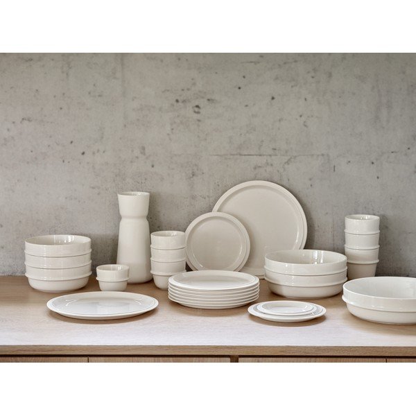 Kremowy porcelanowy talerz ø 24 cm Eau – Zone-image-4