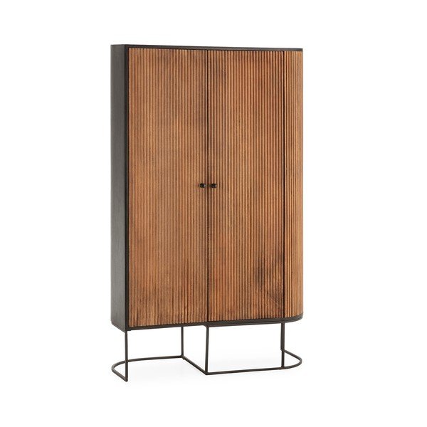 Komoda z litego drewna mango w naturalnym kolorze 100x165x40 cm Curve – MOME