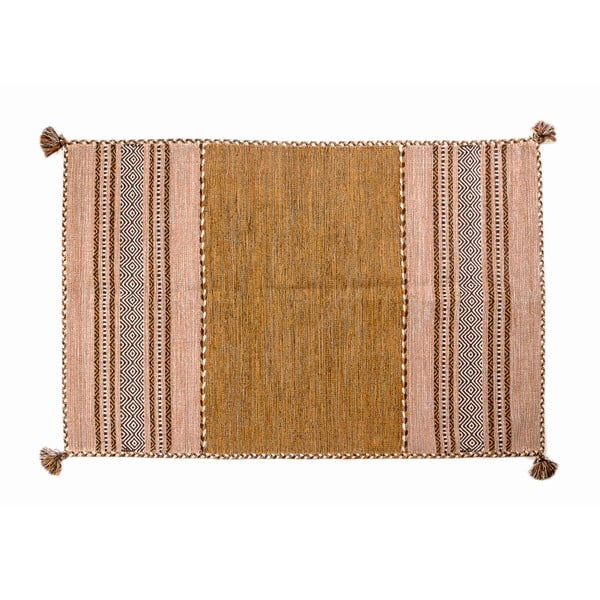 Pomarańczowy dywan ręcznie tkany Navaei & Co Kilim Tribal 307, 150x90 cm