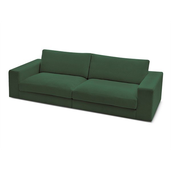 Ciemnozielona sztruksowa sofa 274 cm Leonard – Bobochic Paris-image-4