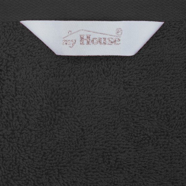 Czarny ręcznik bawełniany 100x50 cm Darwin – My House-image-1