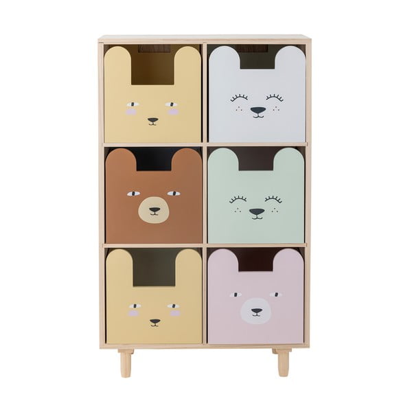 Niska komoda dziecięca z litego drewna paulowni w naturalnym kolorze 25,5x88,5 cm Calle – Bloomingville Mini-image-2