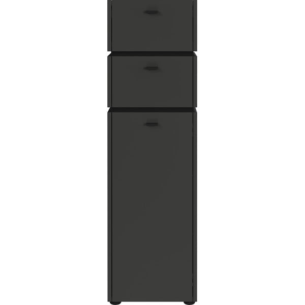 Antracytowa wysoka szafka łazienkowa 34x117 cm Modesto – Germania