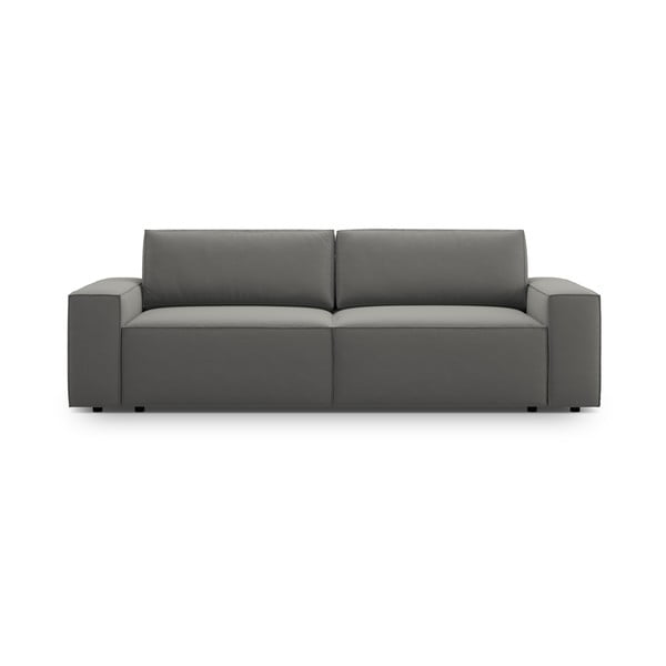 Jasnoszara aksamitna rozkładana/ze schowkiem sofa 247 cm Jodie – Micadoni 