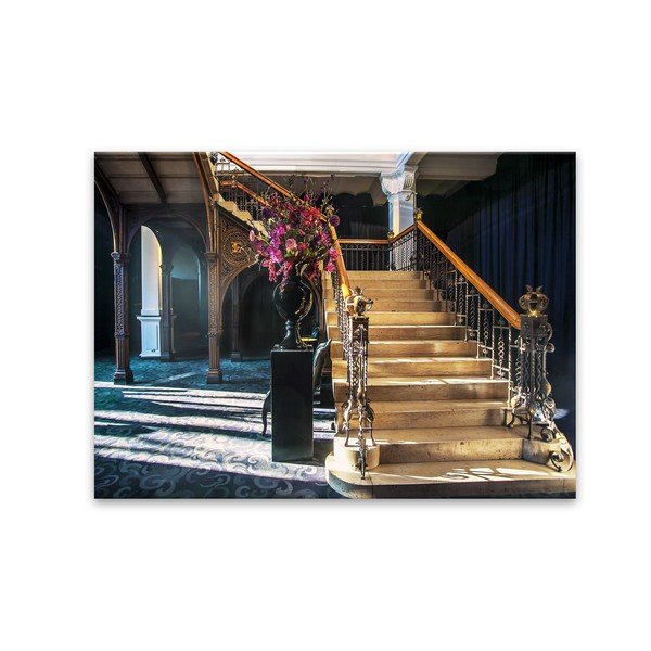 Obraz Styler Glas Modern Blue Curta, 80x120 cm
