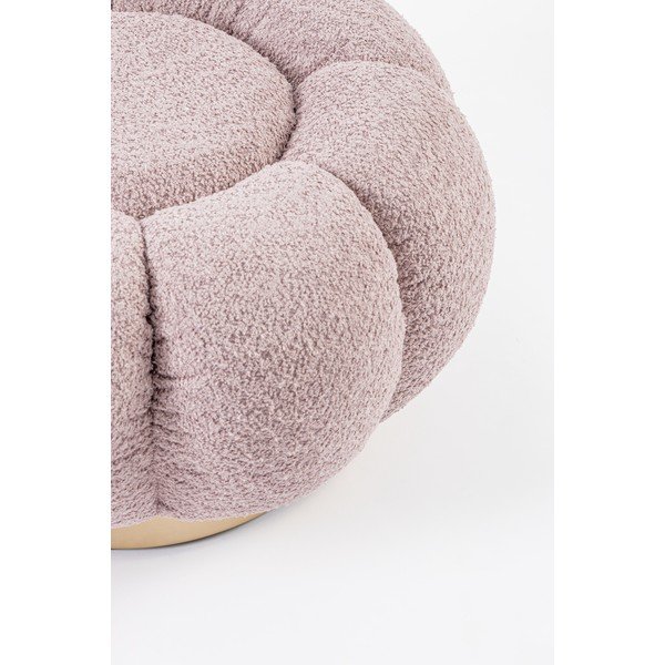 Szaroróżowy podnóżek z materiału bouclé Florel – Bizzotto-image-1