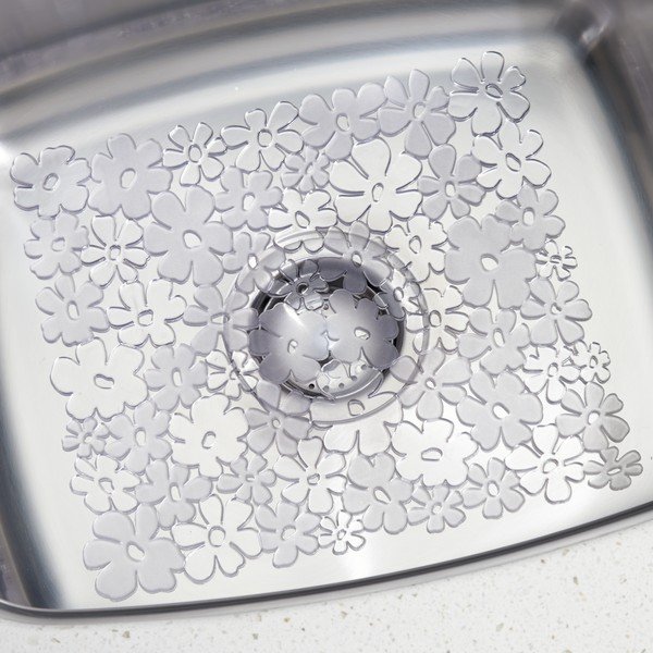 Przezroczysta mata do zlewu iDesign Blumz, 28x30,5 cm-image-1