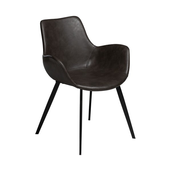 Ciemnoszare krzesło z imitacji skóry DAN–FORM Denmark Hype