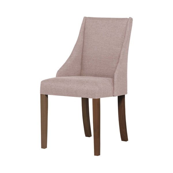Jasnoróżowe krzesło z ciemnobrązowymi nogami Ted Lapidus Maison Absolu