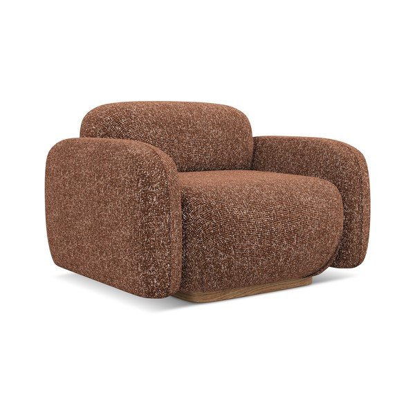 Pomarańczowy/brązowy fotel Ailani – Makamii