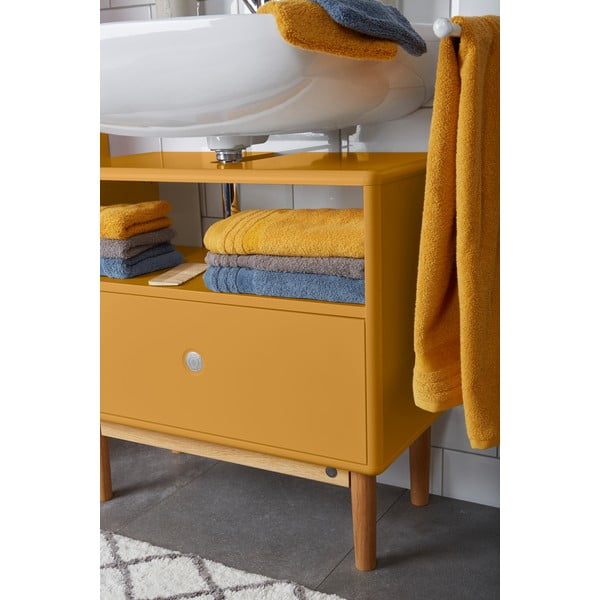 Musztardowa szafka pod umywalkę 66x45 cm Color Bath – Tom Tailor-image-1