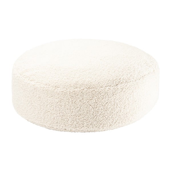 Kremowy dziecięcy worek do siedzenia z materiału bouclé Round – Wigiwama