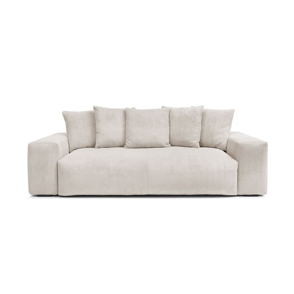 Kremowa sztruksowa sofa 280 cm Voltaire – Bobochic Paris