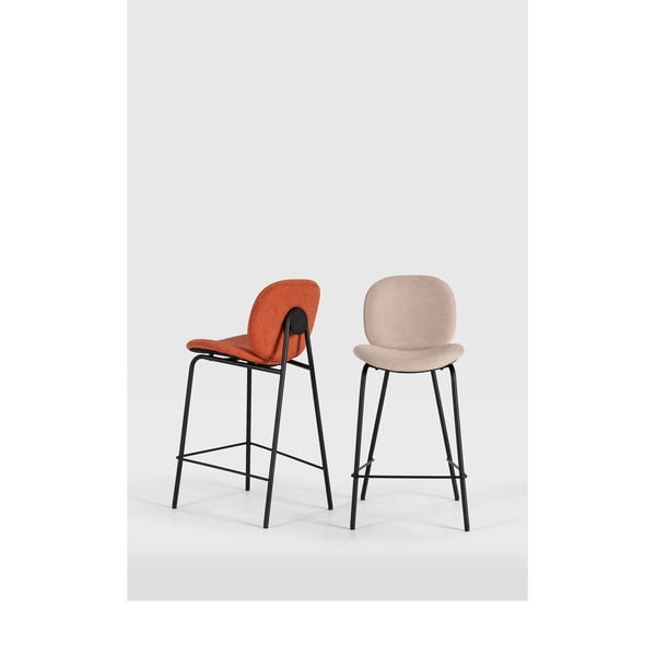 Beżowe hokery zestaw 2 szt. (wys. siedziska 65 cm) Cori – Marckeric-image-1