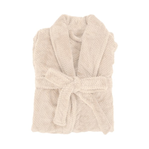 Szlafrok z mikropluszu w kolorze kości słoniowej w rozmiarze S/M Pippa – Tiseco Home Studio-image-2