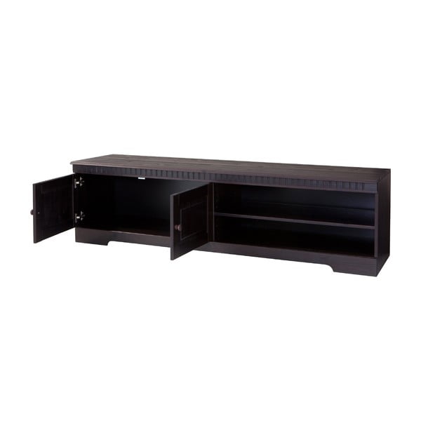 Brązowa szafka pod TV z litego drewna sosnowego 45x44 cm Cubrix – Støraa-image-1