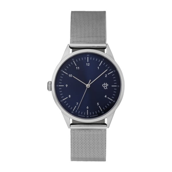 Zegarek w srebrnej barwie z niebieskim cyferblatem CHPO Nuno