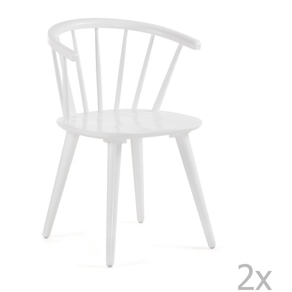 Zestaw 2 białych krzeseł do jadalni La Forma Krise