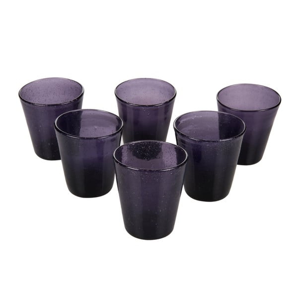 Zestaw 6 fioletowych szklanek Kaleidos Lux, 300 ml