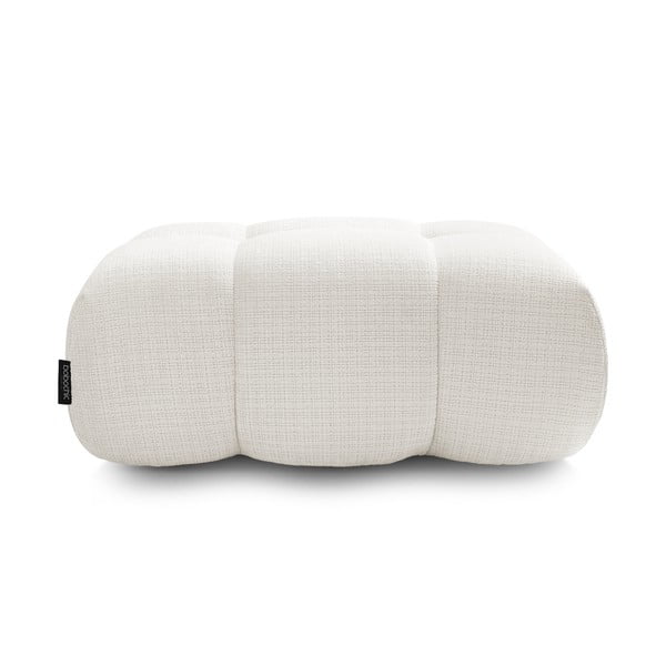 Biały podnóżek z tkaniny szenilowej Ivane – Bobochic Paris