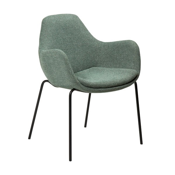 Jasnozielony fotel z materiału bouclé Zimmer – DAN-FORM Denmark