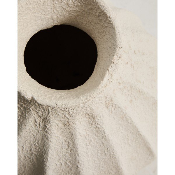 Kremowy ręcznie wykonany/wysoki wazon z papier mâché (wysokość 46,5 cm) Arquena – Kave Home-image-2