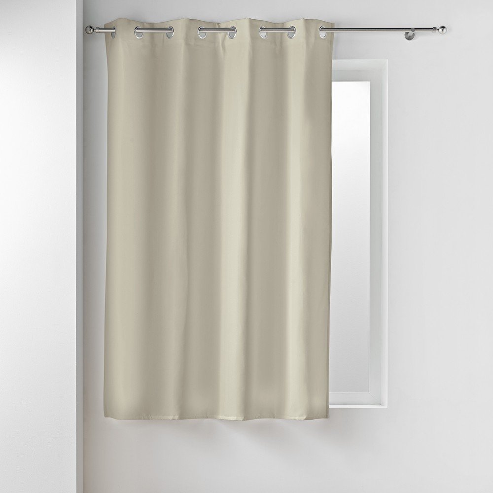 Beżowa zasłona termiczna częściowo zaciemniająca (dimout) z mikrowłókna 135x180 cm Micropolar – douceur d'intérieur