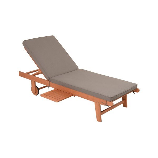 Szaro-naturalny drewniany leżak ogrodowy San Diego – Garden Pleasure-image-2